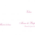 Menu blanc Menu blanc