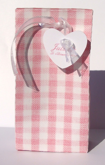 bonbonnière vichy rose