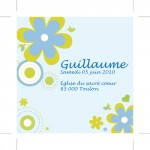Faire part à fleurs pour garçon