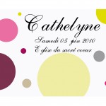 Faire part à pois pour fille
