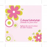 Faire part à fleurs pour fille