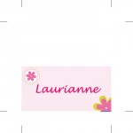 Marque place à fleurs pour fille