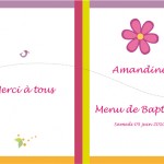 Menu coloré pour fille Menu coloré pour fille