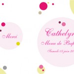 Menu à pois pour fille Menu à pois pour fille