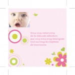 Carte de remerciement à fleurs pour fille