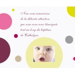 Carte de remerciement à pois pour fille
