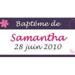 Etiquette à fleur classique pour fille