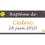 Etiquette à fleur classique pour garçon