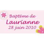 Etiquette à fleur pour fille
