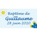 Etiquette à fleur pour garçon