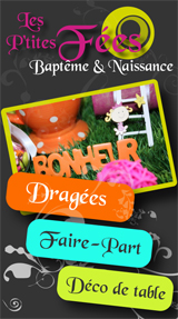 décoration de bapteme dragées bapteme